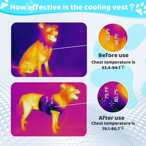 Dog Cooling Vest Harness Lightweight Cooler Jacket Sz Med w Adjustable Buckle - Picture 9 of 11